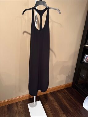 Athleta Black Racerback Midi Dress with pockets